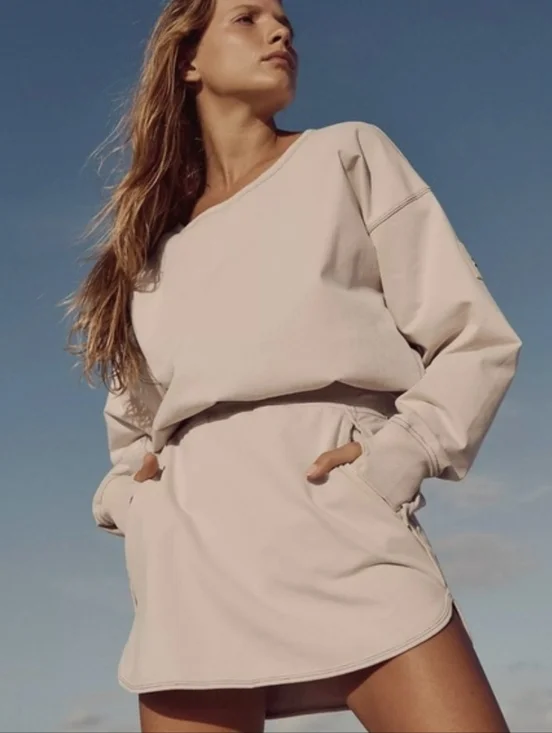 Free People Movement New Flow Skortsie Dress Size XS Tofu Beige Shorts Skort - Picture 3 of 16